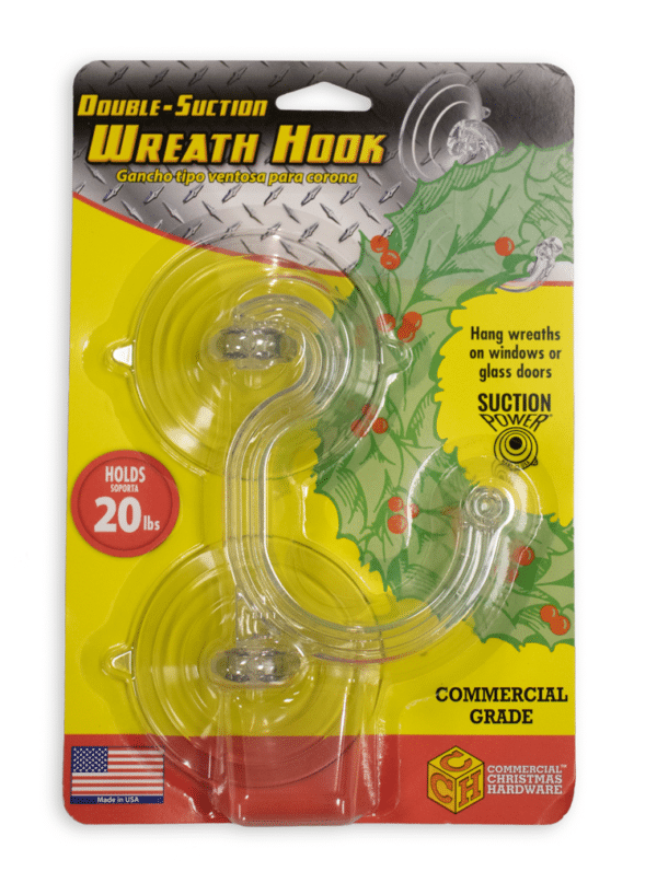 Double Suction Cup Wreath Hook