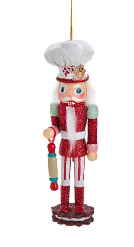 5 Inch Hollywood Nutcracker Ornament - Chef with Rolling Pin