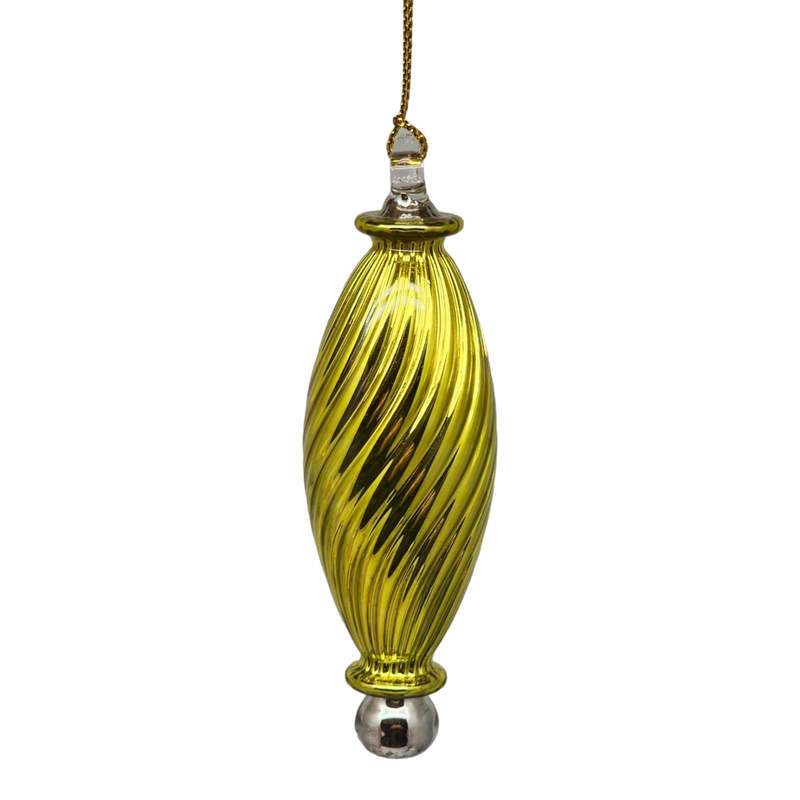 Shiny and Cute Egyptian Glass - Sculpted Oval - Yellow