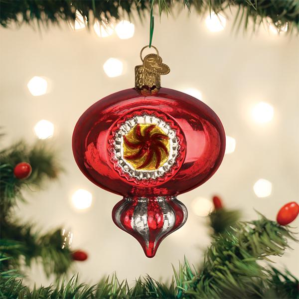 Red Peppermint Reflection Ornament - The Country Christmas Loft