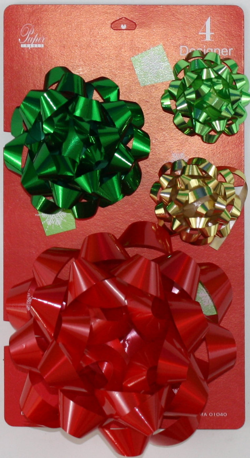 Confetti Bow 4 Pack - - The Country Christmas Loft