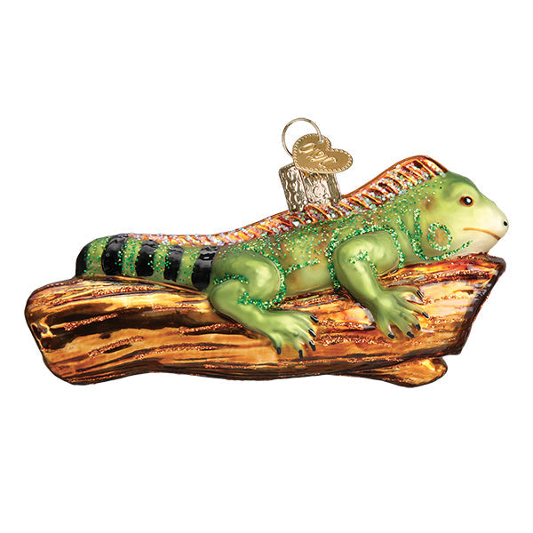 Iguana Glass Ornament