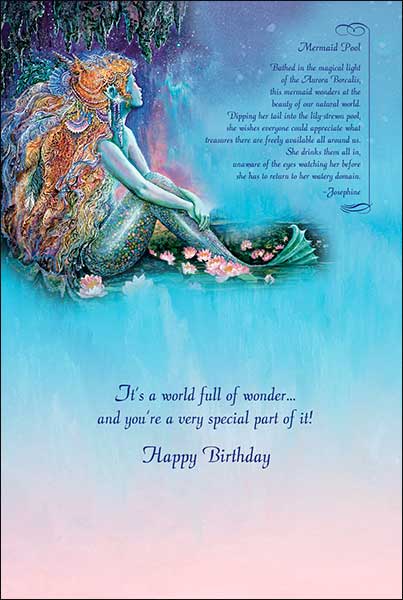 Birthday Card - Mermaid Pool - The Country Christmas Loft