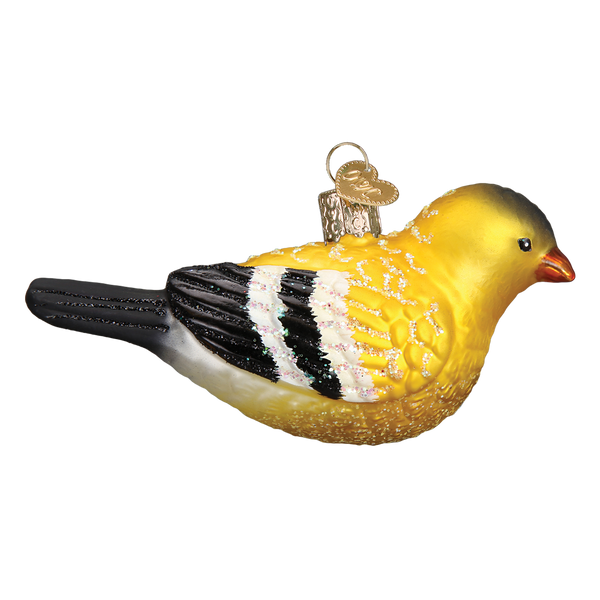 American Goldfinch Glass Ornament