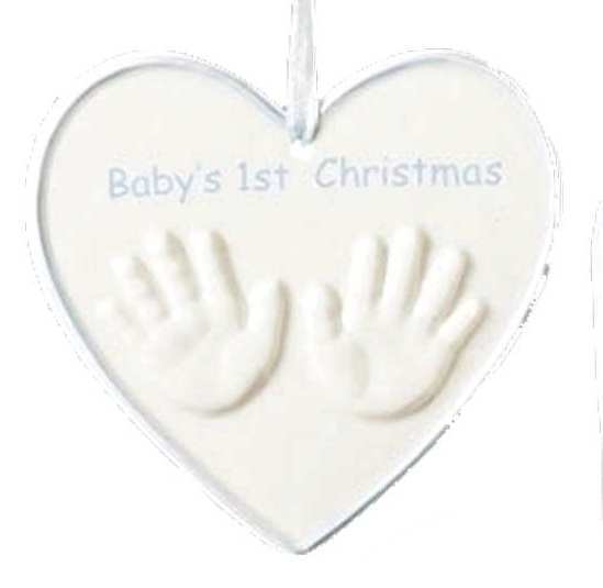 Hands in Heart Babies First Christmas - Blue - The Country Christmas Loft