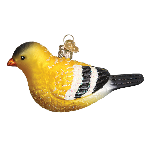 American Goldfinch Glass Ornament