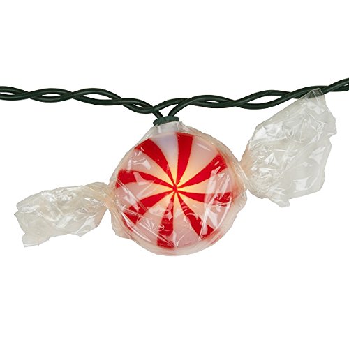 Kurt Adler 10-Light Red Peppermint Candy Light Set - The Country Christmas Loft