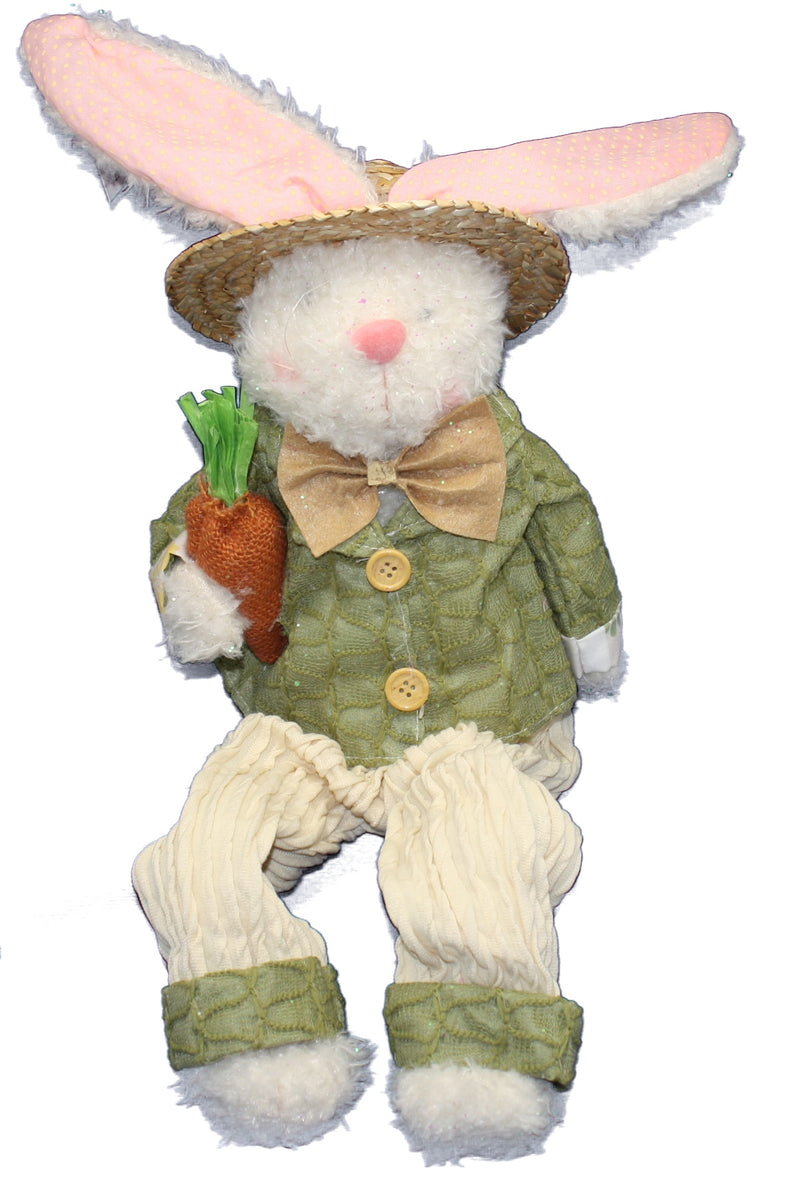 18'' Fabric Sitting Bunny Figure - - The Country Christmas Loft