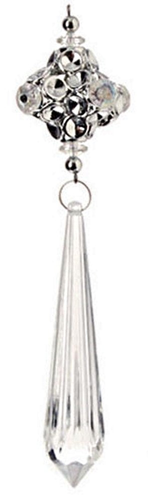 Raz Snowflake Acrylic Drop Ornament - 6.5 Inch - The Country Christmas Loft