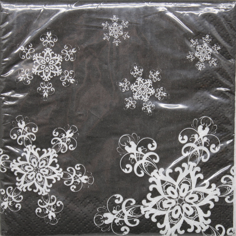 Midnight Snowfall - Paper Cocktail Napkin - The Country Christmas Loft