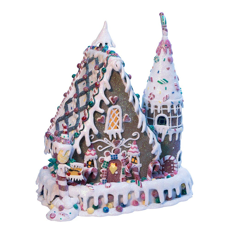 Claydough Gingerbread Inn with C7 Bulb - The Country Christmas Loft