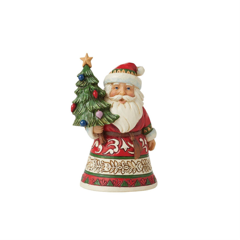 Heartwood Creek Mini Santa Holding Tree Figurine - The Country Christmas Loft