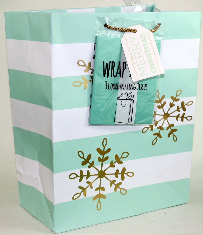 Traditional Gift Bag With Matching Tissue - - The Country Christmas Loft