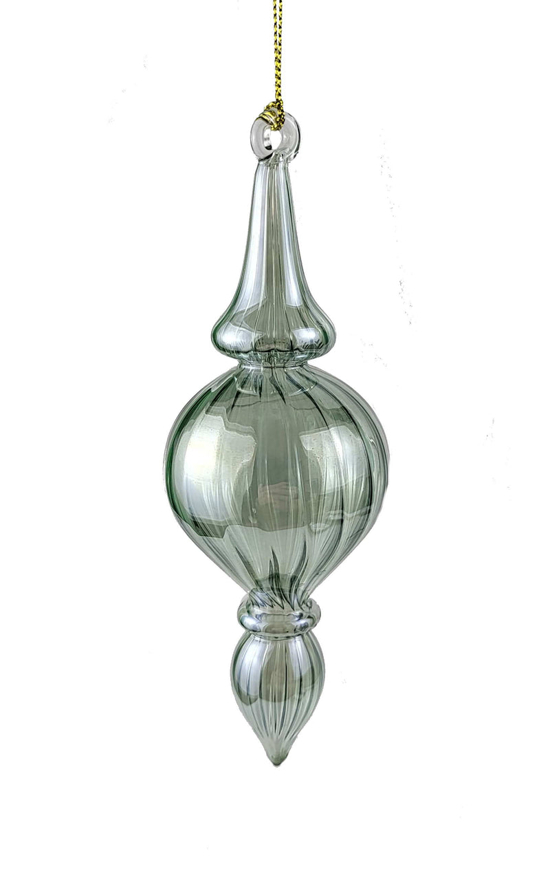 Organic Luster Double Ended Teardrop Spire - Green