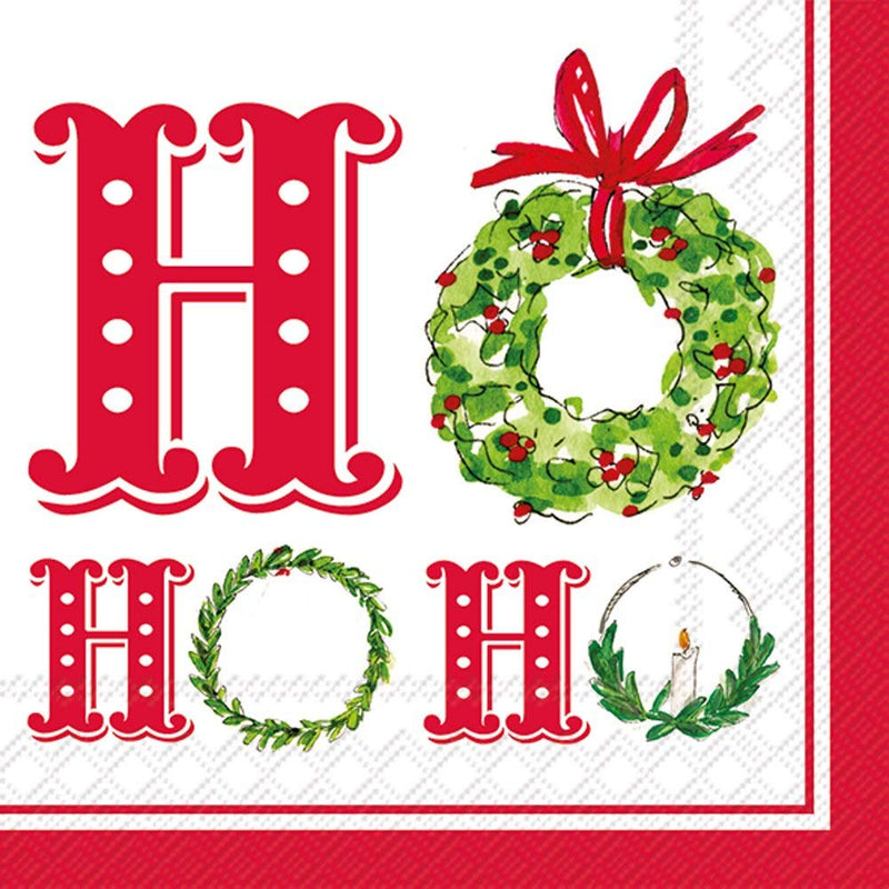 HO HO HO Cocktail Napkin - The Country Christmas Loft