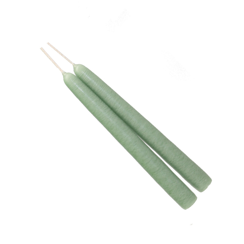 Mole Hollow Taper Pair (Misty Green)  - - The Country Christmas Loft