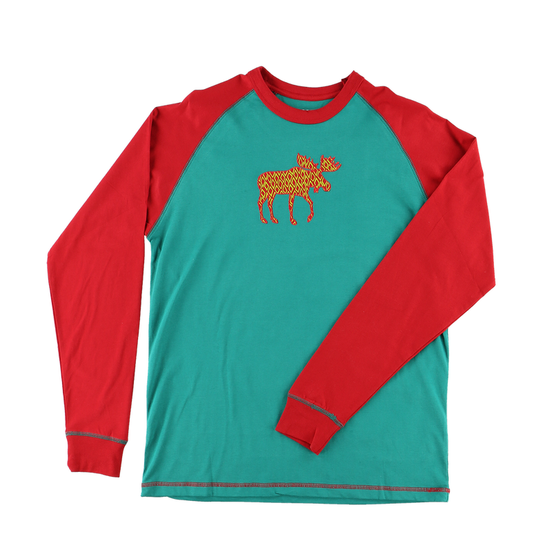 Pattern Moose Long Sleeve Tee - - The Country Christmas Loft