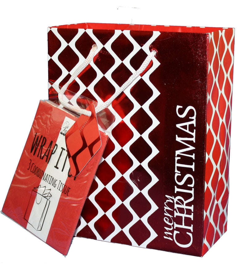 Traditional Gift Bag With Matching Tissue - - The Country Christmas Loft