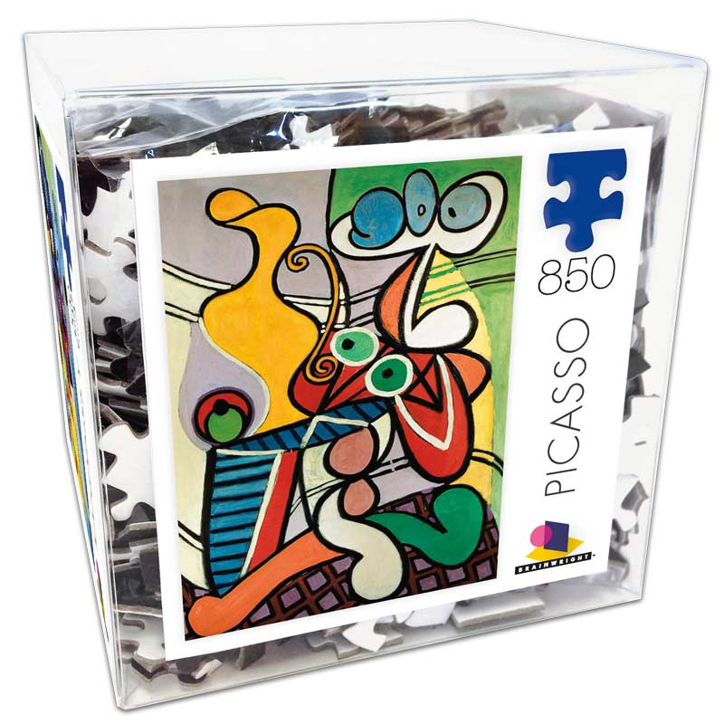 Picasso Large Still Life on Pedestal  Black Chip Art Puzzle and Poster - The Country Christmas Loft