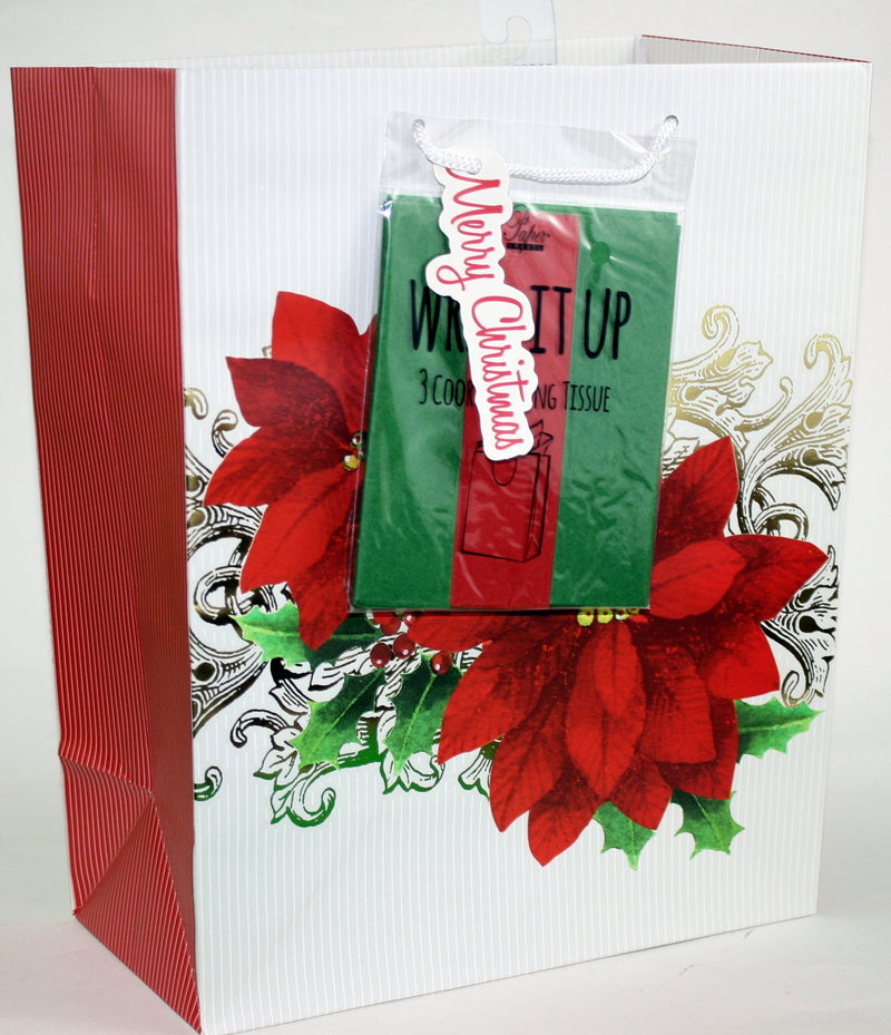 Traditional Gift Bag With Matching Tissue - - The Country Christmas Loft