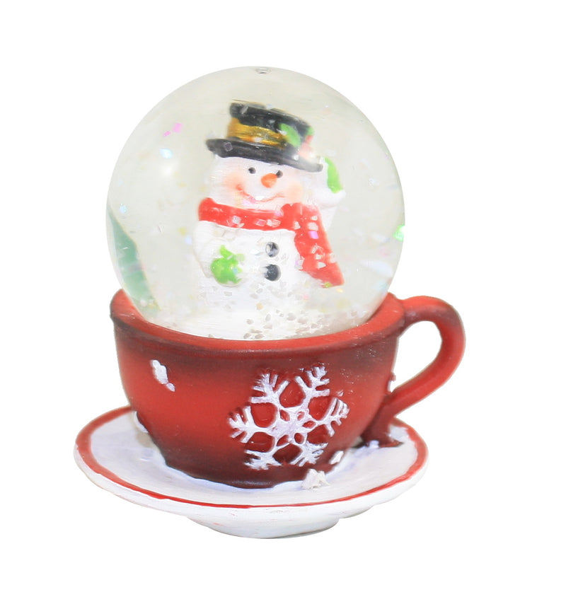 Teacup Snow Globe - Snowman