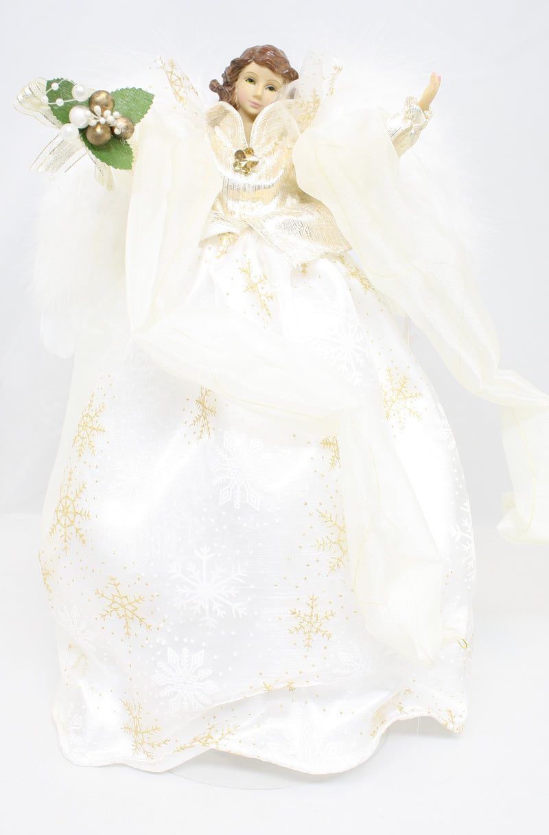 16 Inch Ivory Angel Tree Topper - The Country Christmas Loft