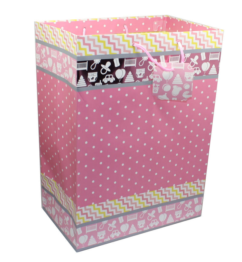 Mega Jumbo Baby Girl Gift Bag - The Country Christmas Loft