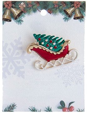 Enamel Finish Pin - Sleigh - The Country Christmas Loft