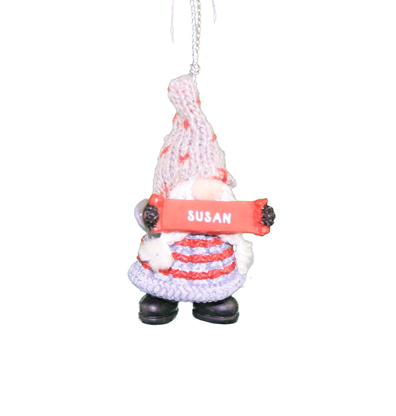 Personalized Gnome Ornament (Letters R-Z) - Susan - The Country Christmas Loft
