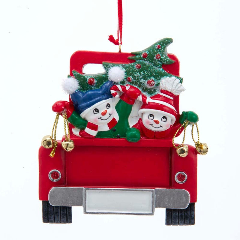 Snowman on Truck Ornament - - The Country Christmas Loft