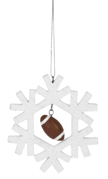 Sports Snowflake Ornament - Football - The Country Christmas Loft