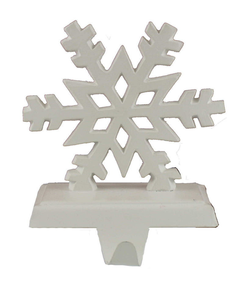 White Snowflake  Stocking Hanger - The Country Christmas Loft