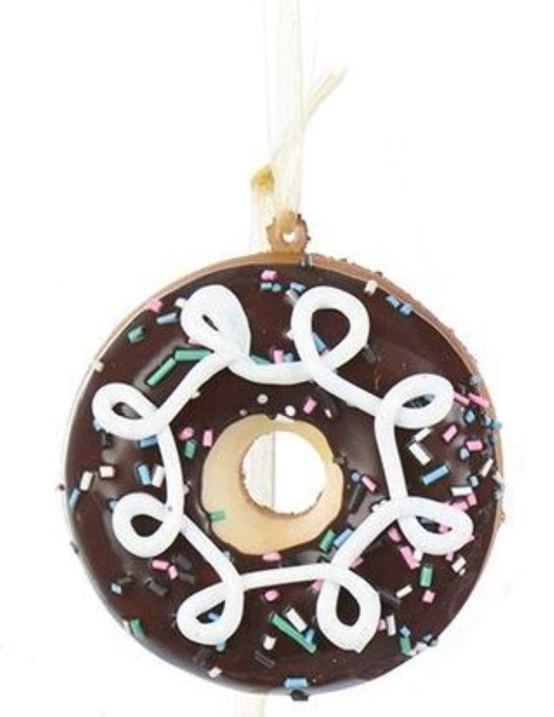 Foam Donut Ornament - Chocolate with Swirls - The Country Christmas Loft