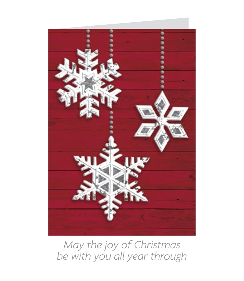 Farmhouse 18 Count Card Set - Snowflake Trio - The Country Christmas Loft