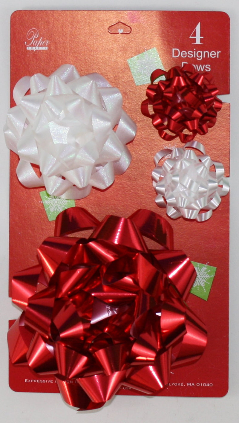 Confetti Bow 4 Pack - - The Country Christmas Loft