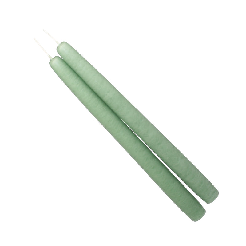 Mole Hollow Taper Pair (Misty Green)  - - The Country Christmas Loft