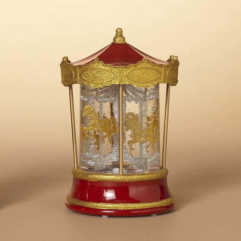 Carousel Water Globe Lantern - The Country Christmas Loft