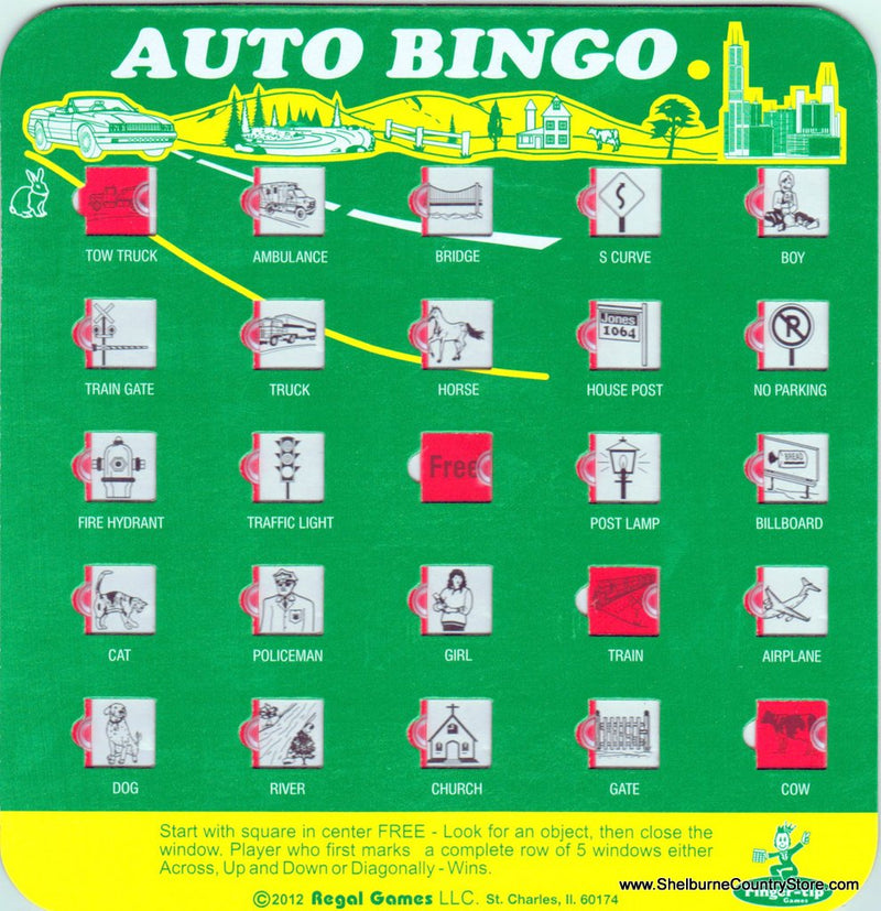 The Original Travel Bingo Game - Green