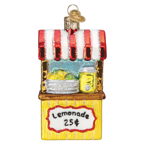 Lemonade Stand Glass Ornament