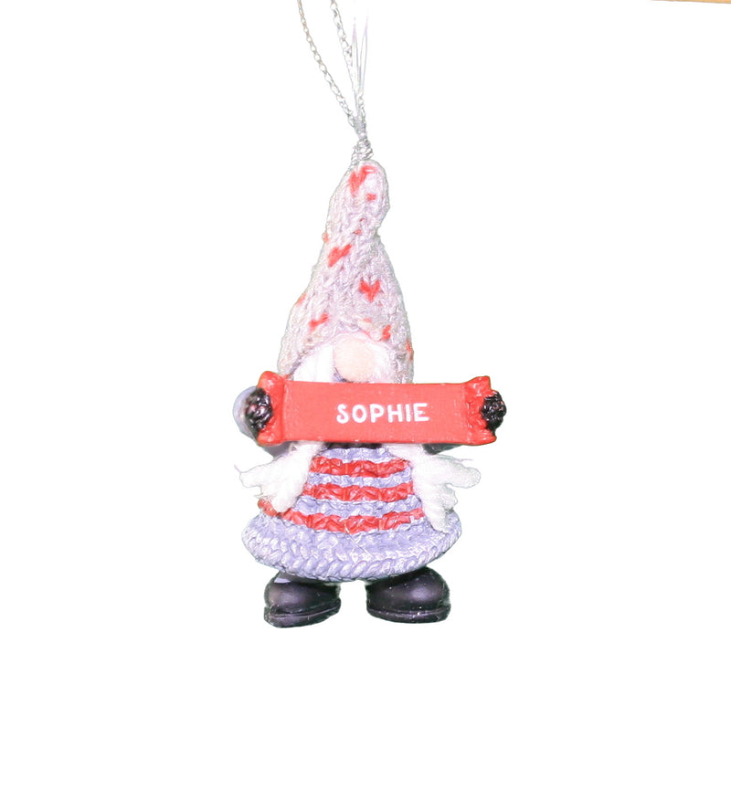 Personalized Gnome Ornament (Letters R-Z) - Sophie - The Country Christmas Loft