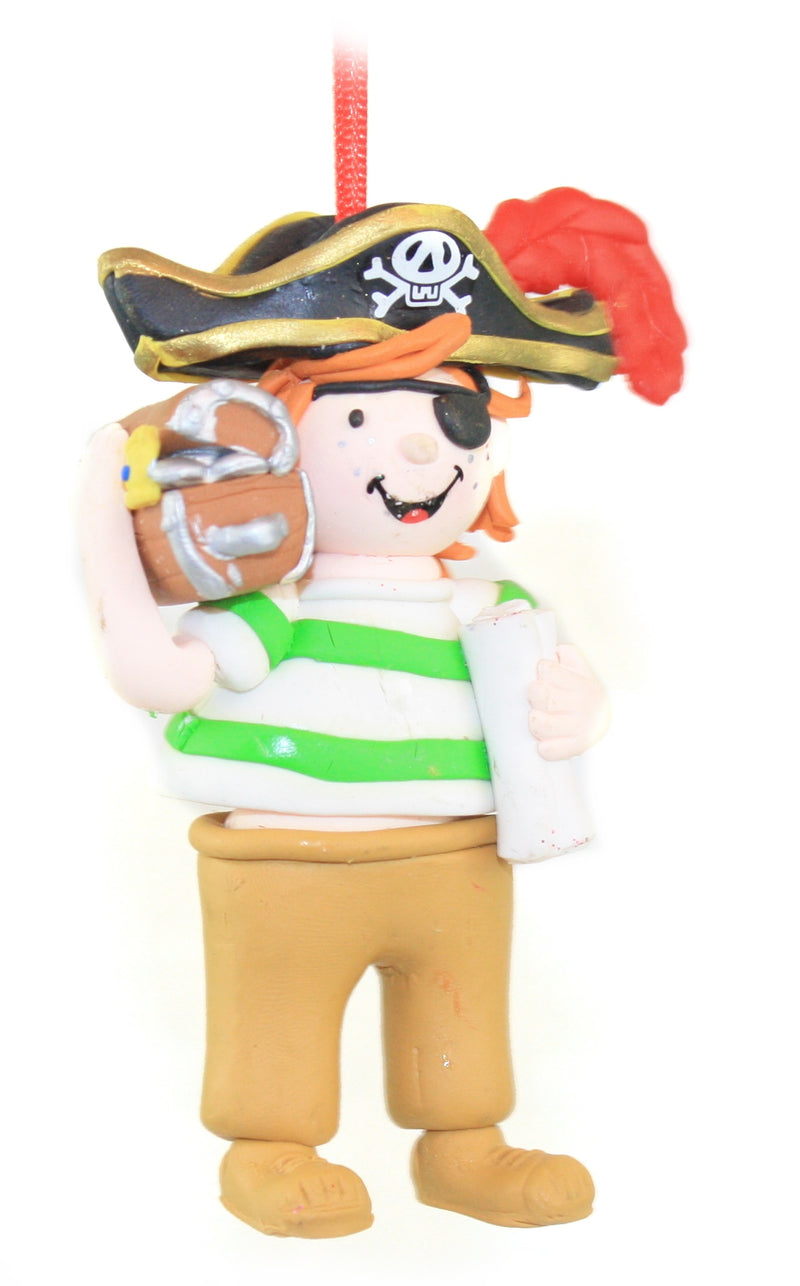 Pirate Kid Ornament - Green - The Country Christmas Loft