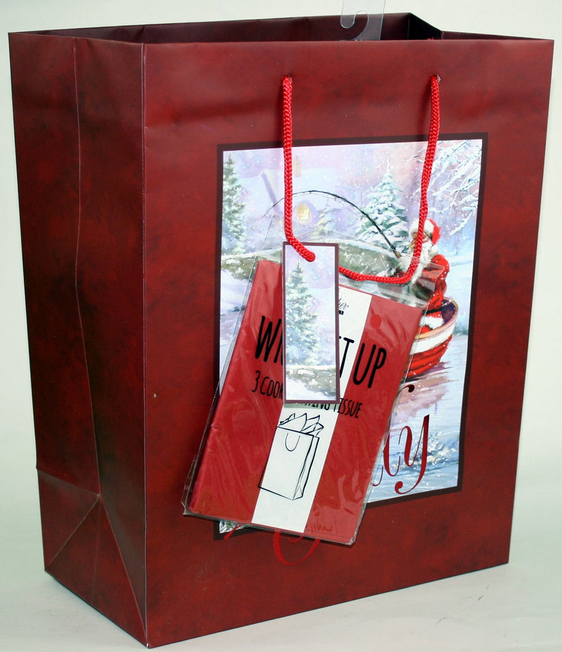 Traditional Gift Bag With Matching Tissue - - The Country Christmas Loft