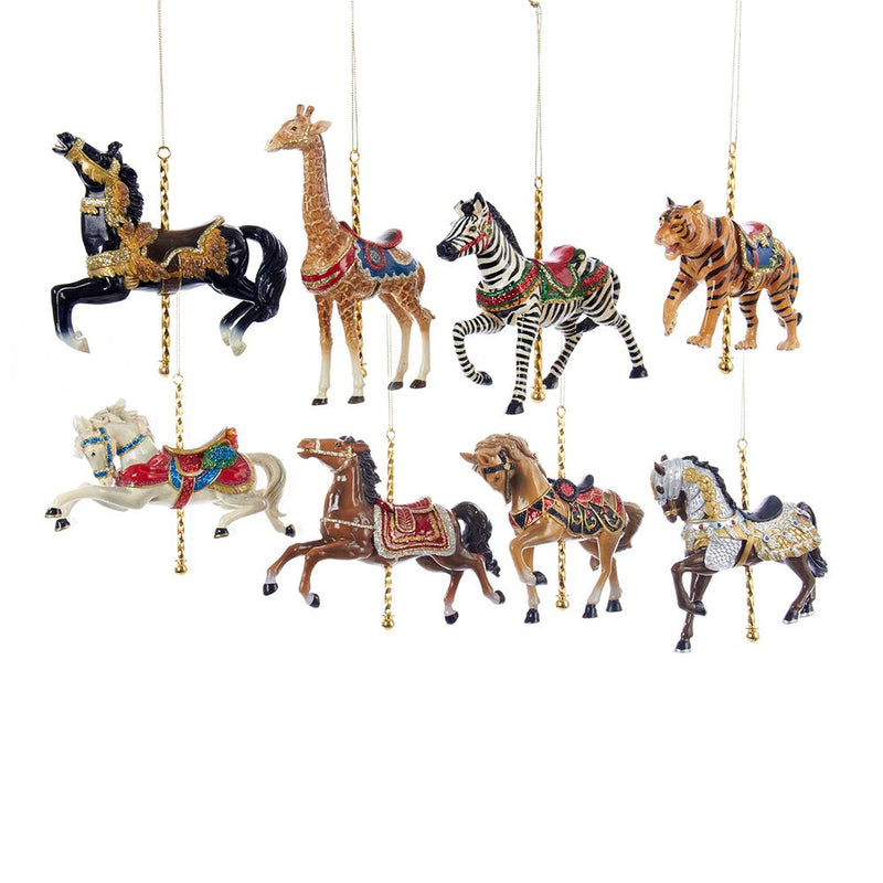 Resin Carousel Assortment Ornament - Black Horse