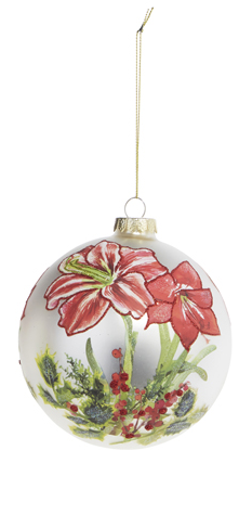 Amaryllis  Ball Ornament