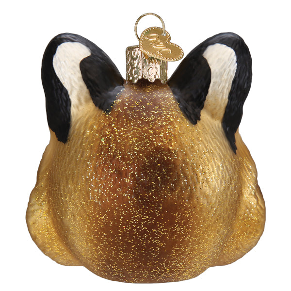 Bobcat Head Glass Ornament