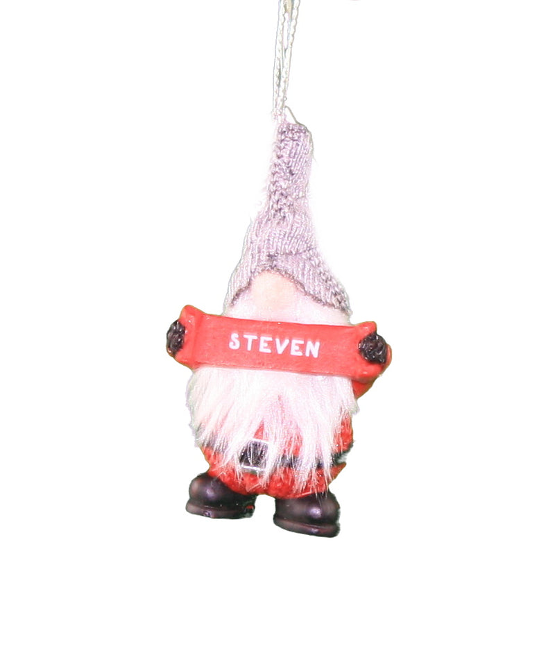 Personalized Gnome Ornament (Letters R-Z) - Steven - The Country Christmas Loft