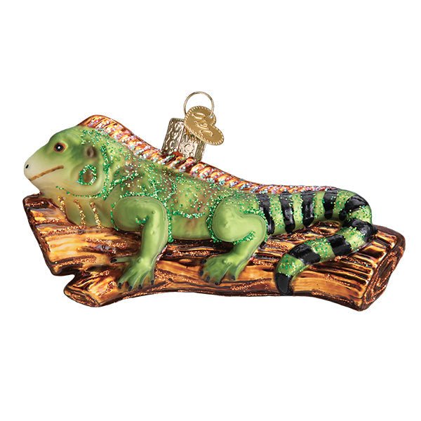 Iguana Glass Ornament