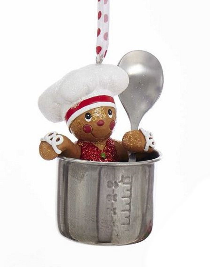 Gingerbread in Cup Ornament -  Large Cup - The Country Christmas Loft