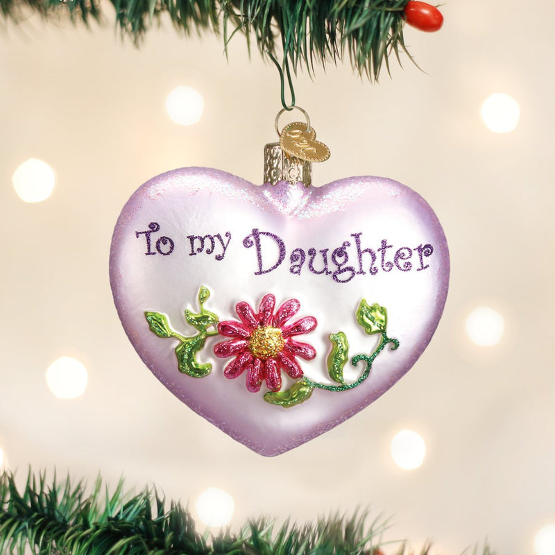 Old World Christmas Daughter Heart - The Country Christmas Loft