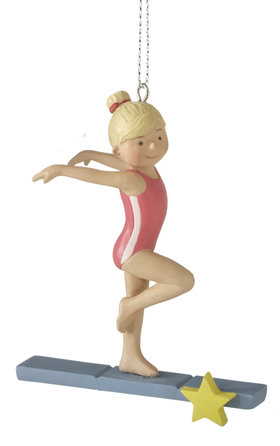 Youth Gymnast Ornament - Red